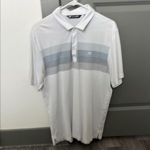 Travis Matthew’s Men's White and Gray Polo Shirt